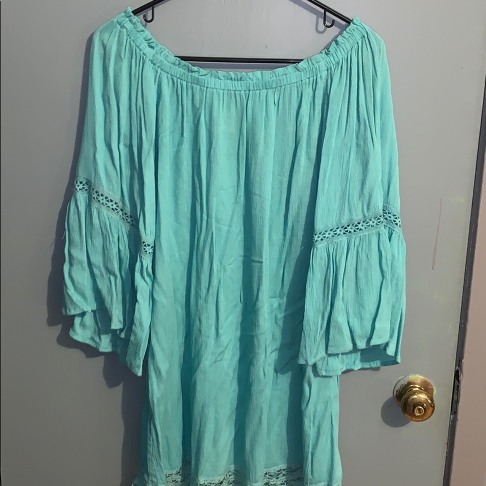 Knee length blue dress